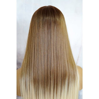 MEGAN caramel synthetic straight lace front wig | Milk &amp; Honey Wigs