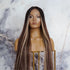 MEGAN mocha synthetic straight lace front wig | Milk & Honey Wigs