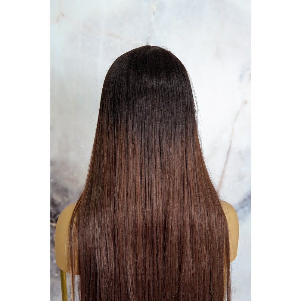 MEGAN - Mocha - Lace Front Wig | Brown, 28 Inch+, T-Part Lace Front, Synthetic Hair | Milk &amp; Honey Wigs