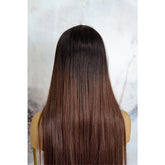 MEGAN - Mocha - Lace Front Wig | Brown, 28 Inch+, T-Part Lace Front, Synthetic Hair | Milk & Honey Wigs