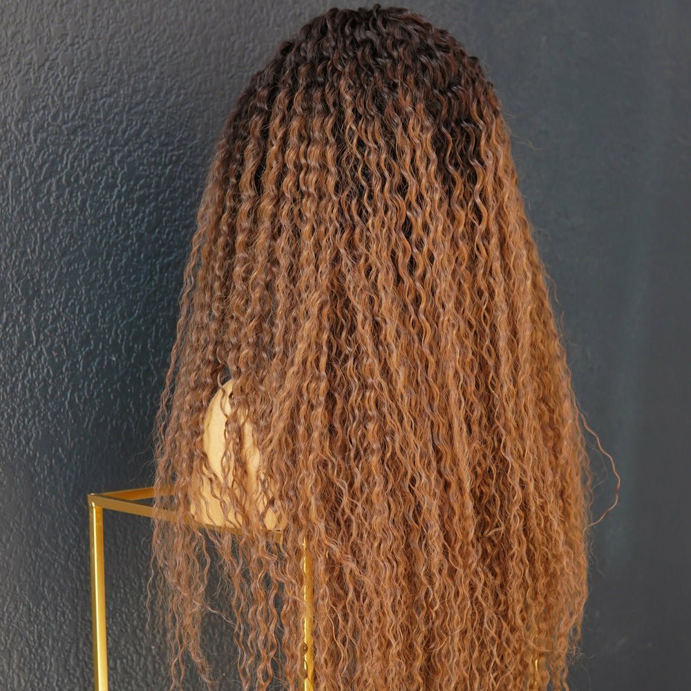 MEGAN - Ombre Brown - Lace Front Wig | Brown, 28 Inch+, T-Part Lace Front, Synthetic Hair | Milk &amp; Honey Wigs