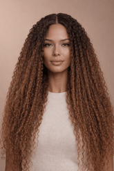MEGAN - Ombre Brown - Lace Front Wig | Brown, 28 Inch+, T-Part Lace Front, Synthetic Hair | Milk & Honey Wigs