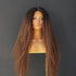 MEGAN ombre brown synthetic curly lace front wig | Milk & Honey Wigs