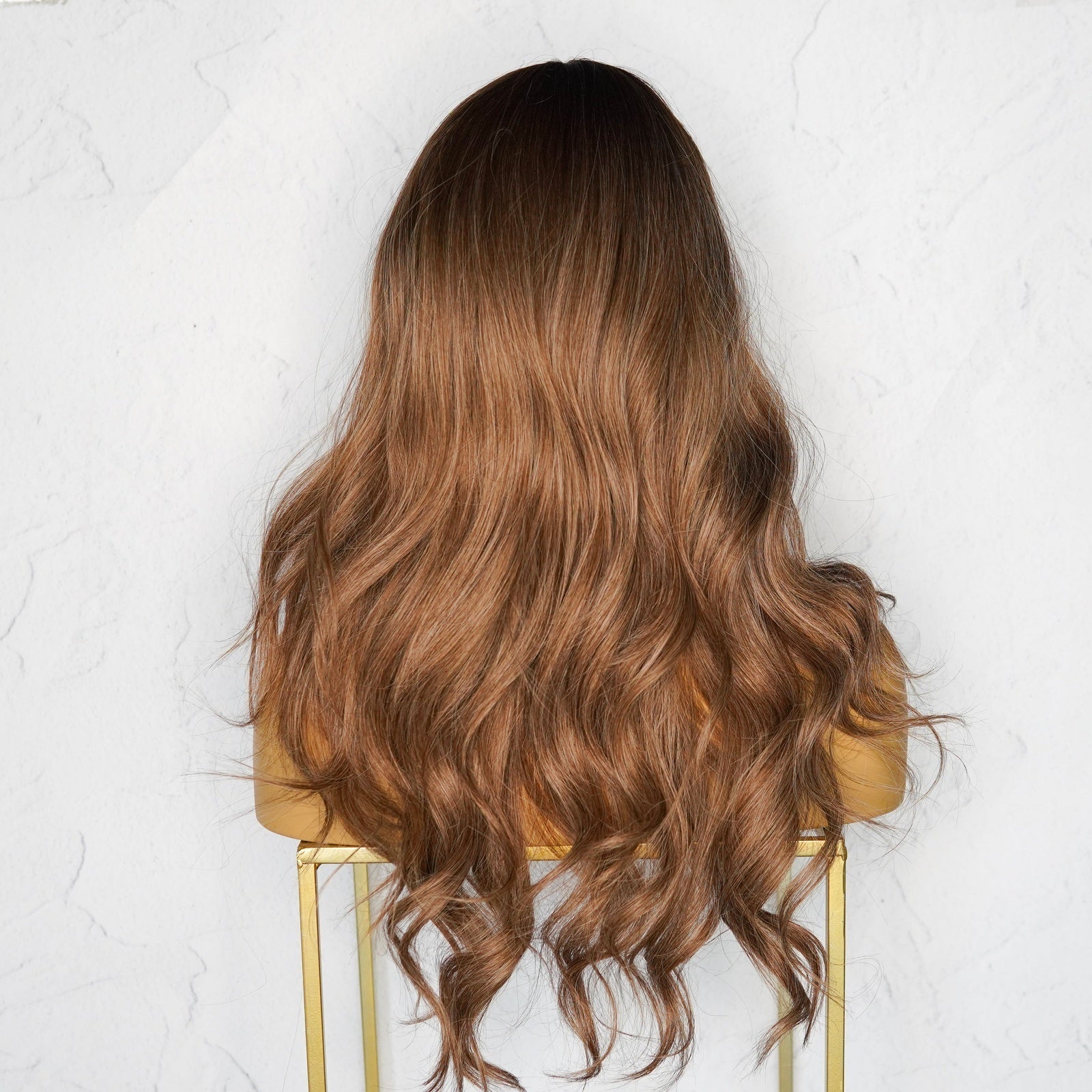 MELINDA Ombre Brown Fringe Wig - Milk &amp; Honey Wigs