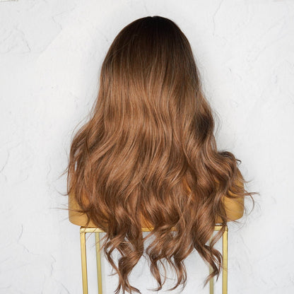 MELINDA Ombre Brown Fringe Wig - Milk &amp; Honey Wigs