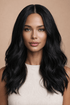 MELISSA - Natural Black - Lace Front Wig | Black, 14 Inch, T-Part Lace Front, Synthetic Hair | Milk & Honey Wigs