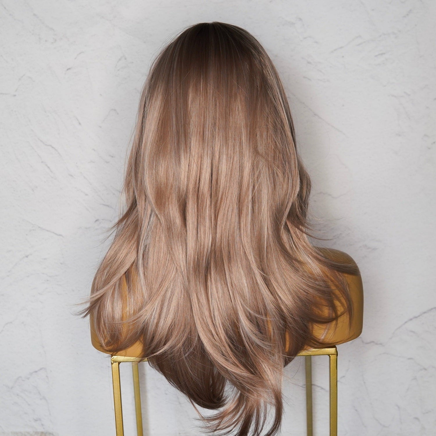MELODY - Caramel - Fringe Wig | Brown, 20 Inch, Fringe, Synthetic Hair | Milk &amp; Honey Wigs