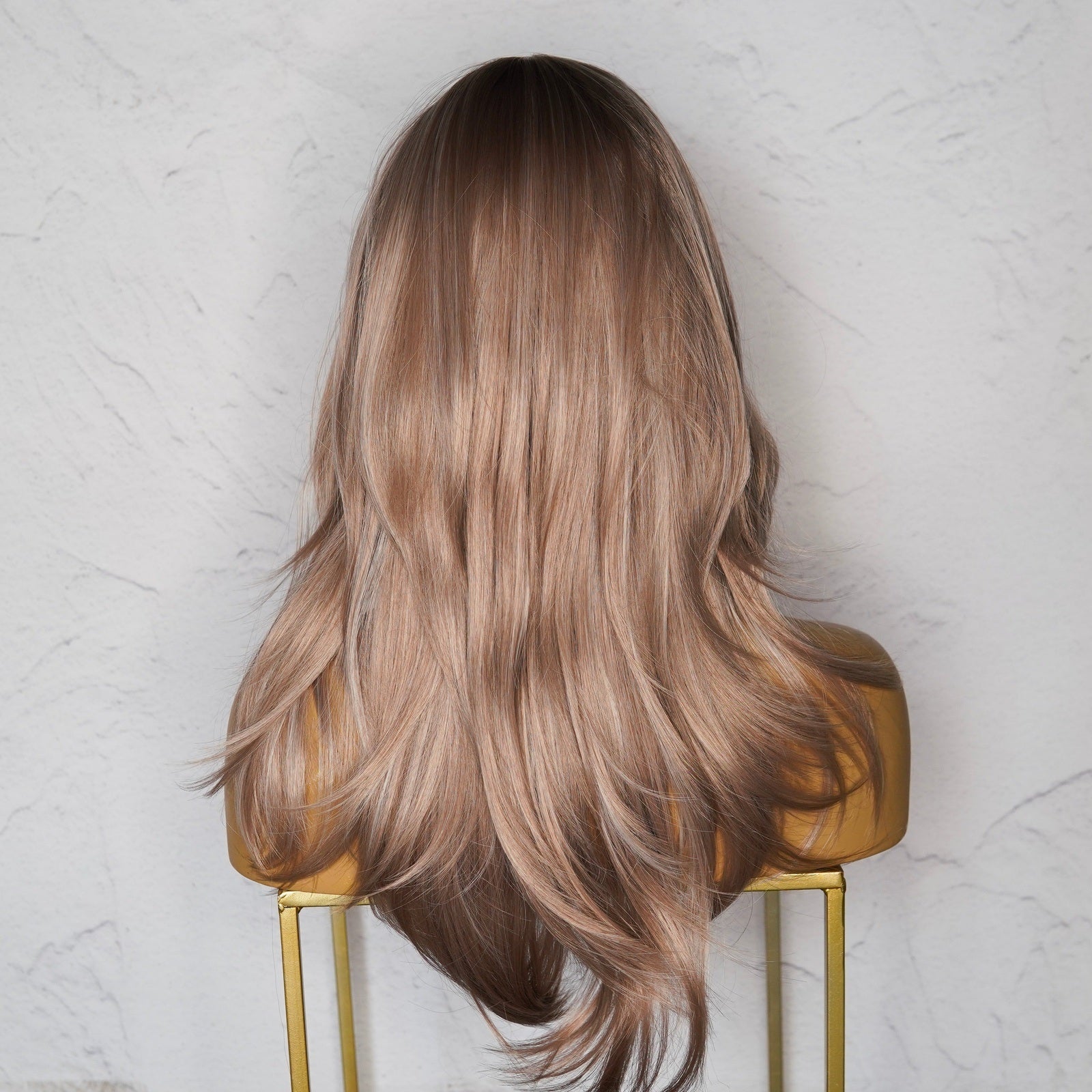 MELODY - Caramel - Fringe Wig | Brown, 20 Inch, Fringe, Synthetic Hair | Milk &amp; Honey Wigs