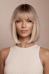 MIAH - Ombre Blonde - Fringe Wig | Blonde, 12 Inch & Shorter, Fringe, Synthetic Hair | Milk & Honey Wigs