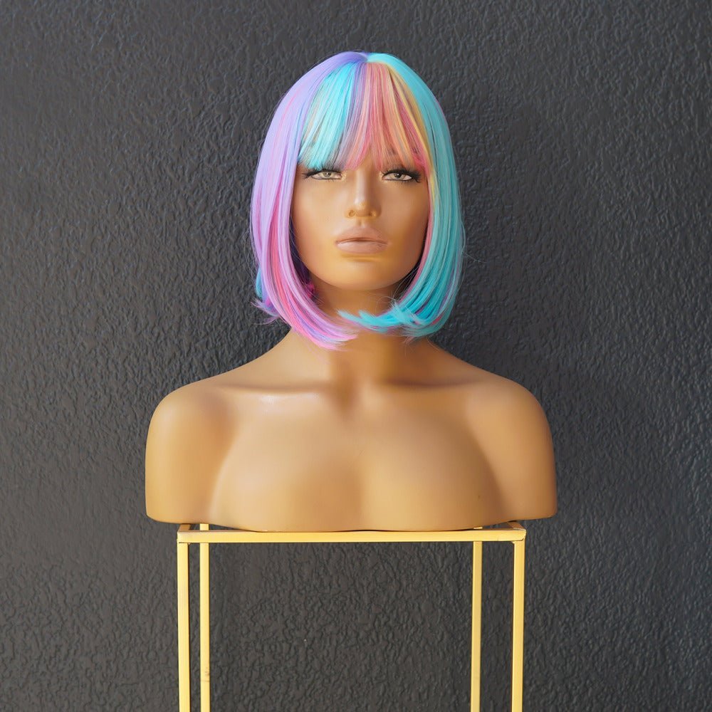 MIAH Rainbow Fringe Bob Wig | Milk &amp; Honey Wigs