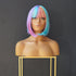 MIAH rainbow synthetic straight fringe bob wig | Milk & Honey Wigs