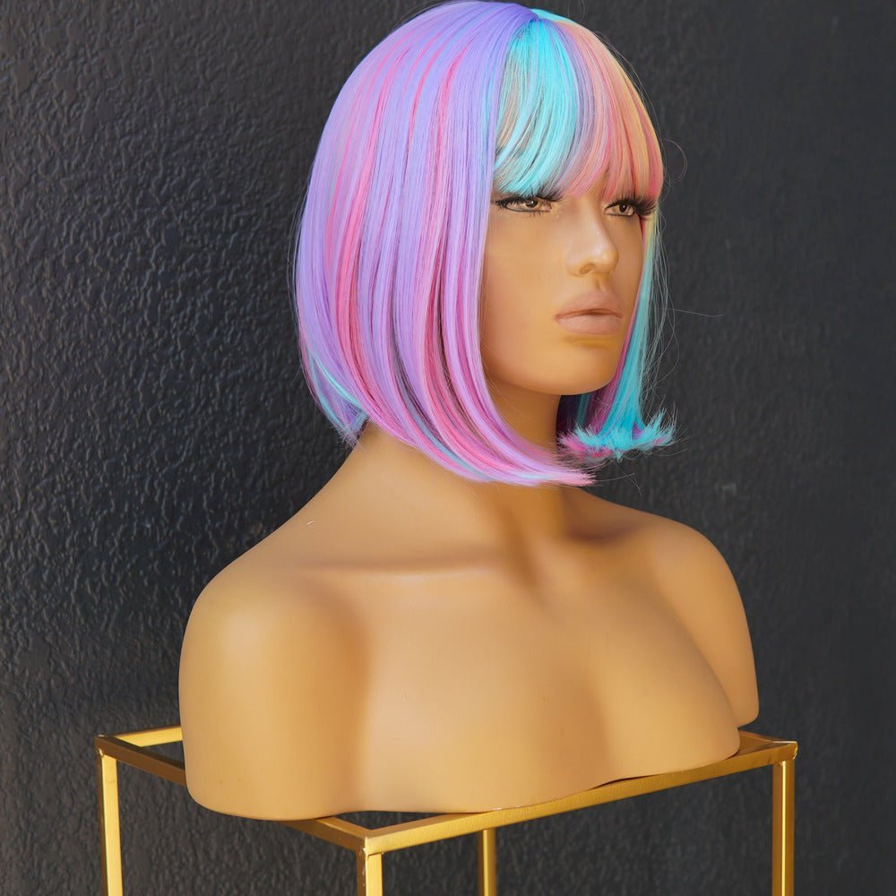 MIAH Rainbow Fringe Bob Wig | Milk &amp; Honey Wigs