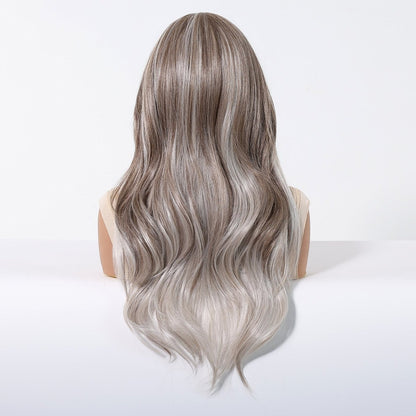 Salt and pepper grey synthetic lace front wig | Milk &amp; Honey Wigs