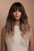 MILLY - Brown Ombre - Fringe Wig | Brown, 18 Inch, Fringe, Synthetic Hair | Milk & Honey Wigs