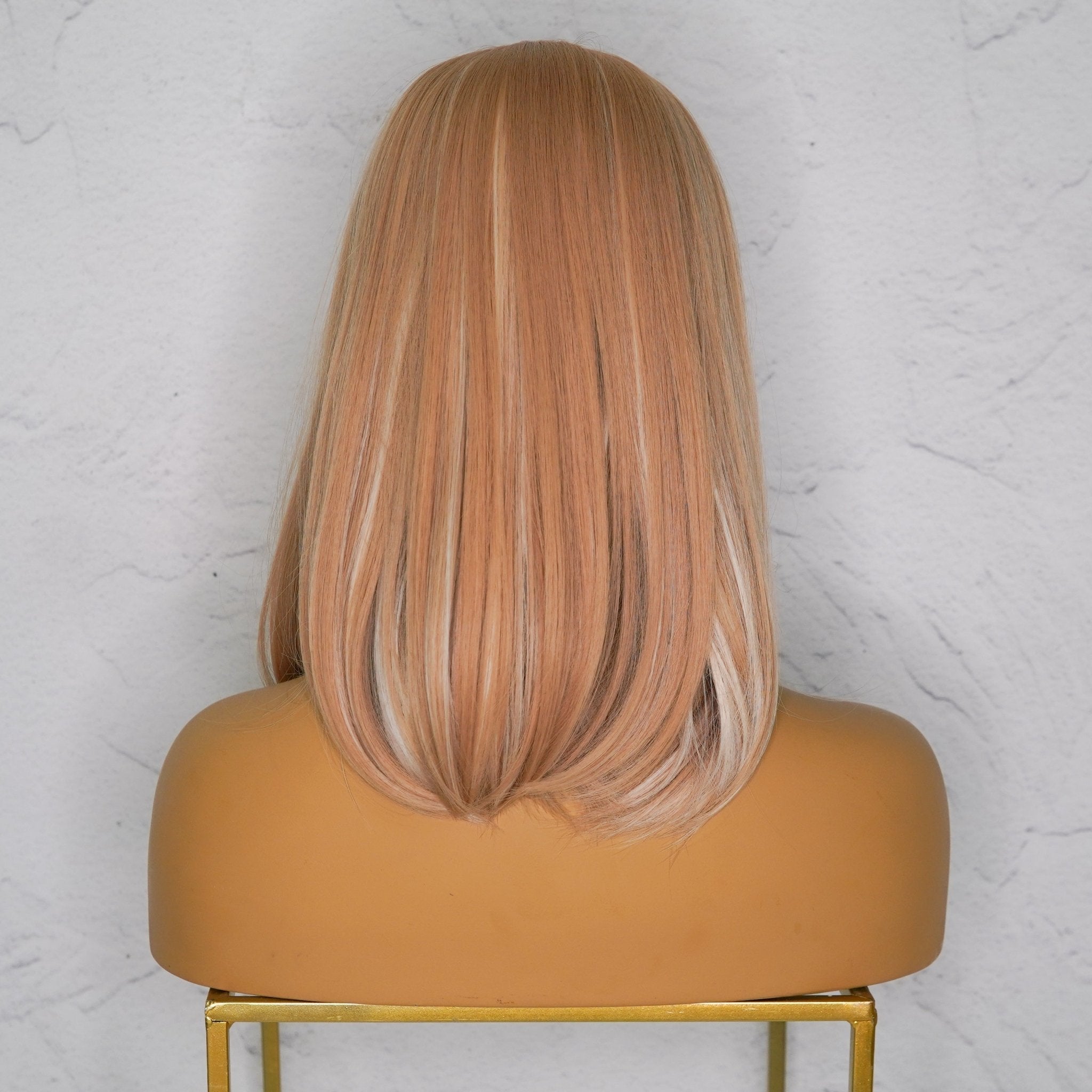 MIMI - Strawberry Blonde - Fringe Wig | Blonde, 12 Inch &amp; Shorter, Fringe, Synthetic Hair | Milk &amp; Honey Wigs