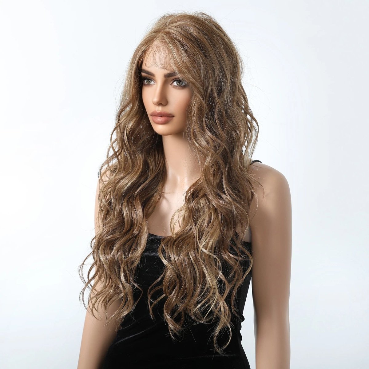 Mixed Blonde Curly 13x6 Lace Front Wig - MARKETPLACE | Brown, 13x6 Lace Front, Synthetic Hair | Milk &amp; Honey Wigs