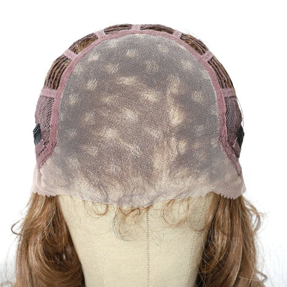 Mixed blonde synthetic curly lace front wig | Milk &amp; Honey Wigs