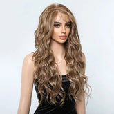 Mixed Blonde Curly 13x6 Lace Front Wig - MARKETPLACE | Brown, 13x6 Lace Front, Synthetic Hair | Milk & Honey Wigs
