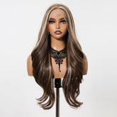 Mixed Brown Dark Ombre 13x6 Lace Front Wig - MARKETPLACE | Brown, 13x6 Lace Front, Synthetic Hair | Milk & Honey Wigs