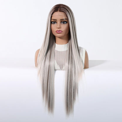 Mixed platinum synthetic lace front wig | Milk &amp; Honey Wigs