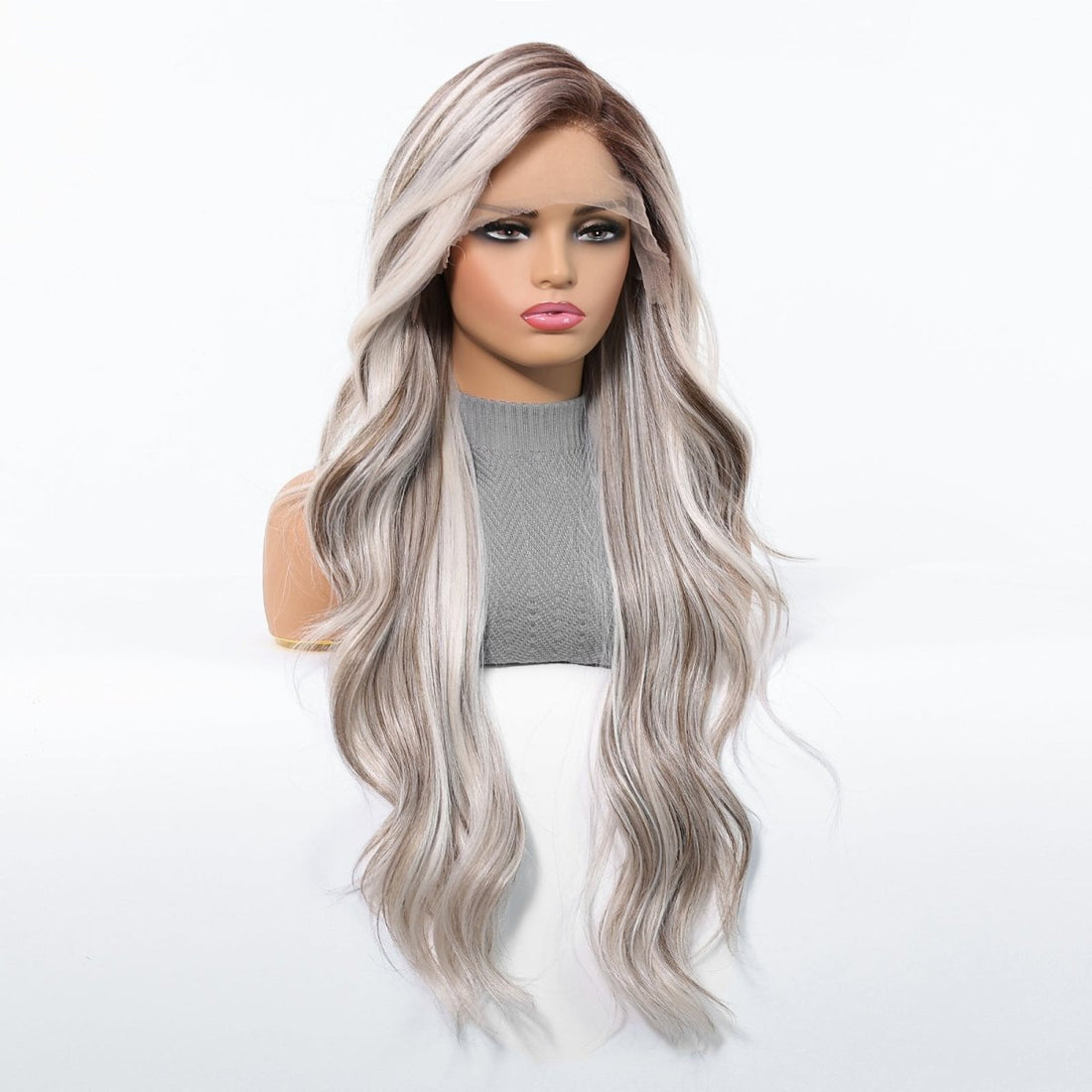 Mixed Platinum  Wavy 13x6 Lace Front Wig - MARKETPLACE | Blonde, 13x6 Lace Front, Synthetic Hair | Milk &amp; Honey Wigs
