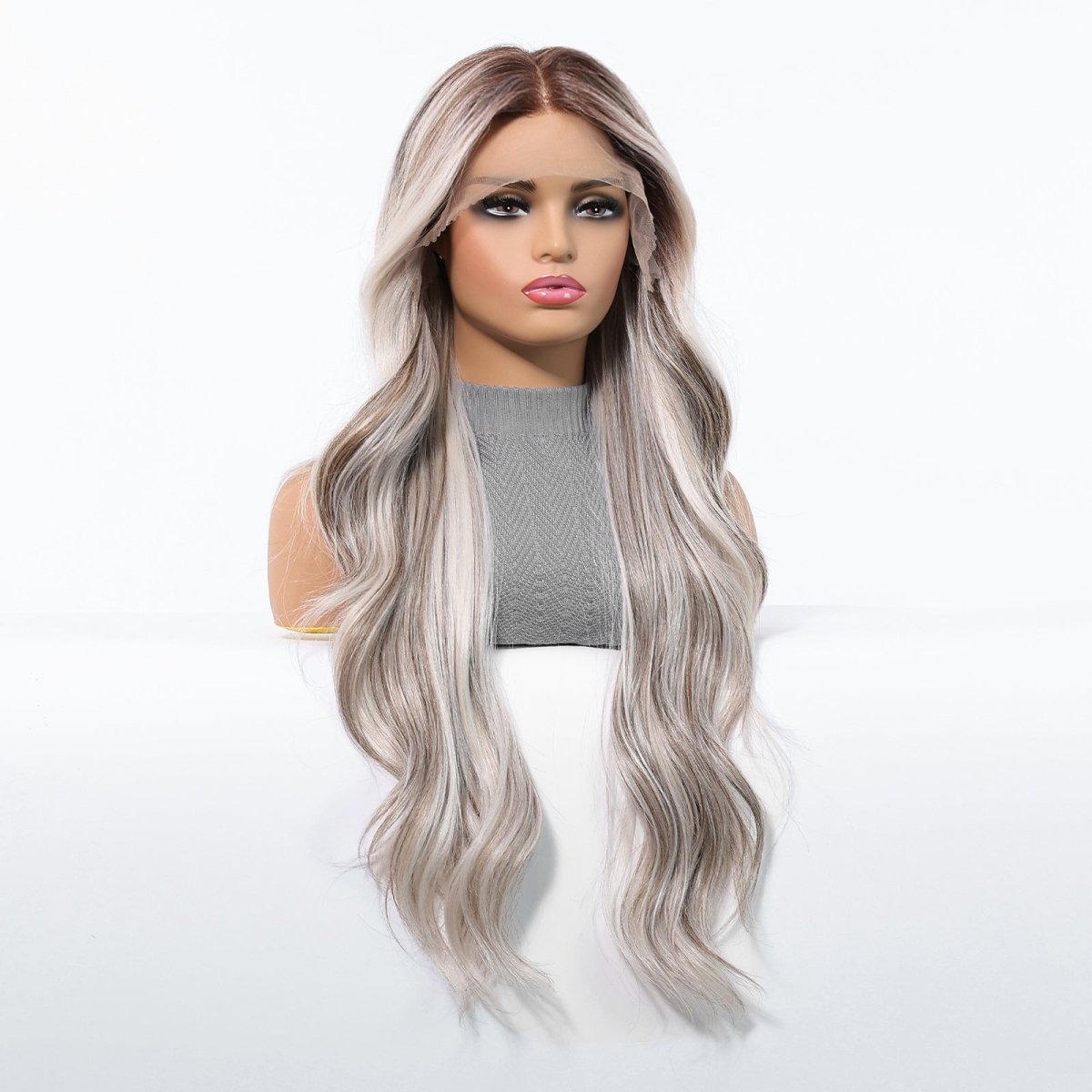 Mixed Platinum  Wavy 13x6 Lace Front Wig - MARKETPLACE | Blonde, 13x6 Lace Front, Synthetic Hair | Milk &amp; Honey Wigs