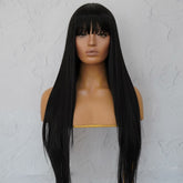 MONTANA - Black - Fringe Wig | Black, 26 Inch, Fringe, Synthetic Hair | Milk & Honey Wigs