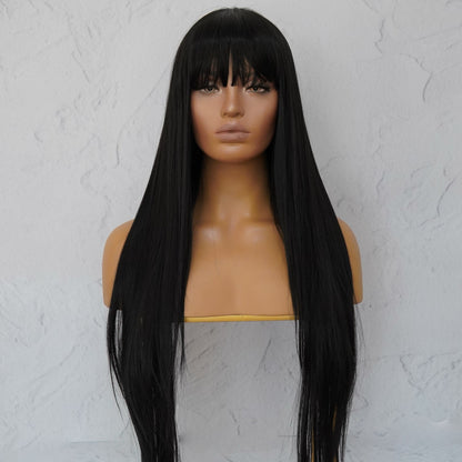 MONTANA - Black - Fringe Wig | Black, 26 Inch, Fringe, Synthetic Hair | Milk &amp; Honey Wigs