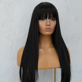 MONTANA - Black - Fringe Wig | Black, 26 Inch, Fringe, Synthetic Hair | Milk & Honey Wigs