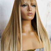 MONTANA - Caramel - Fringe Wig | Blonde, 26 Inch, Fringe, Synthetic Hair | Milk & Honey Wigs