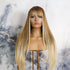 MONTANA caramel synthetic straight fringe wig | Milk & Honey Wigs