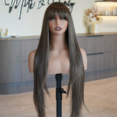 MONTANA - Medium Brown - Fringe Wig | Brown, 28 Inch+, Fringe, Synthetic Hair | Milk & Honey Wigs