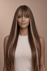 MONTANA - Mocha - Fringe Wig | Brown, 28 Inch+, Fringe, Synthetic Hair | Milk & Honey Wigs