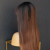 MONTANA - Mocha - Fringe Wig | Brown, 28 Inch+, Fringe, Synthetic Hair | Milk & Honey Wigs