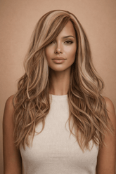 MONTE - Blonde - Lace Front Wig | Brown, 22 Inch, T-Part Lace Front, Synthetic Hair | Milk & Honey Wigs