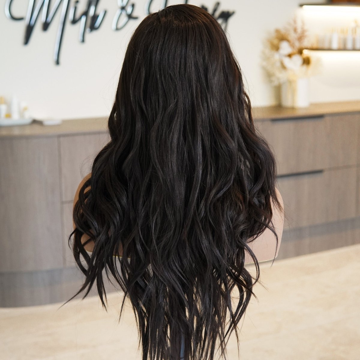 MONTE - Dark Brown - Lace Front Wig | Brown, 20 Inch, T-Part Lace Front, Synthetic Hair | Milk &amp; Honey Wigs