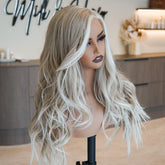 MONTE - Frosted Blonde - Lace Front Wig | Blonde, 20 Inch, T-Part Lace Front, Synthetic Hair | Milk & Honey Wigs