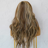 MONTE - Blonde - Lace Front Wig | Brown, 22 Inch, T-Part Lace Front, Synthetic Hair | Milk & Honey Wigs