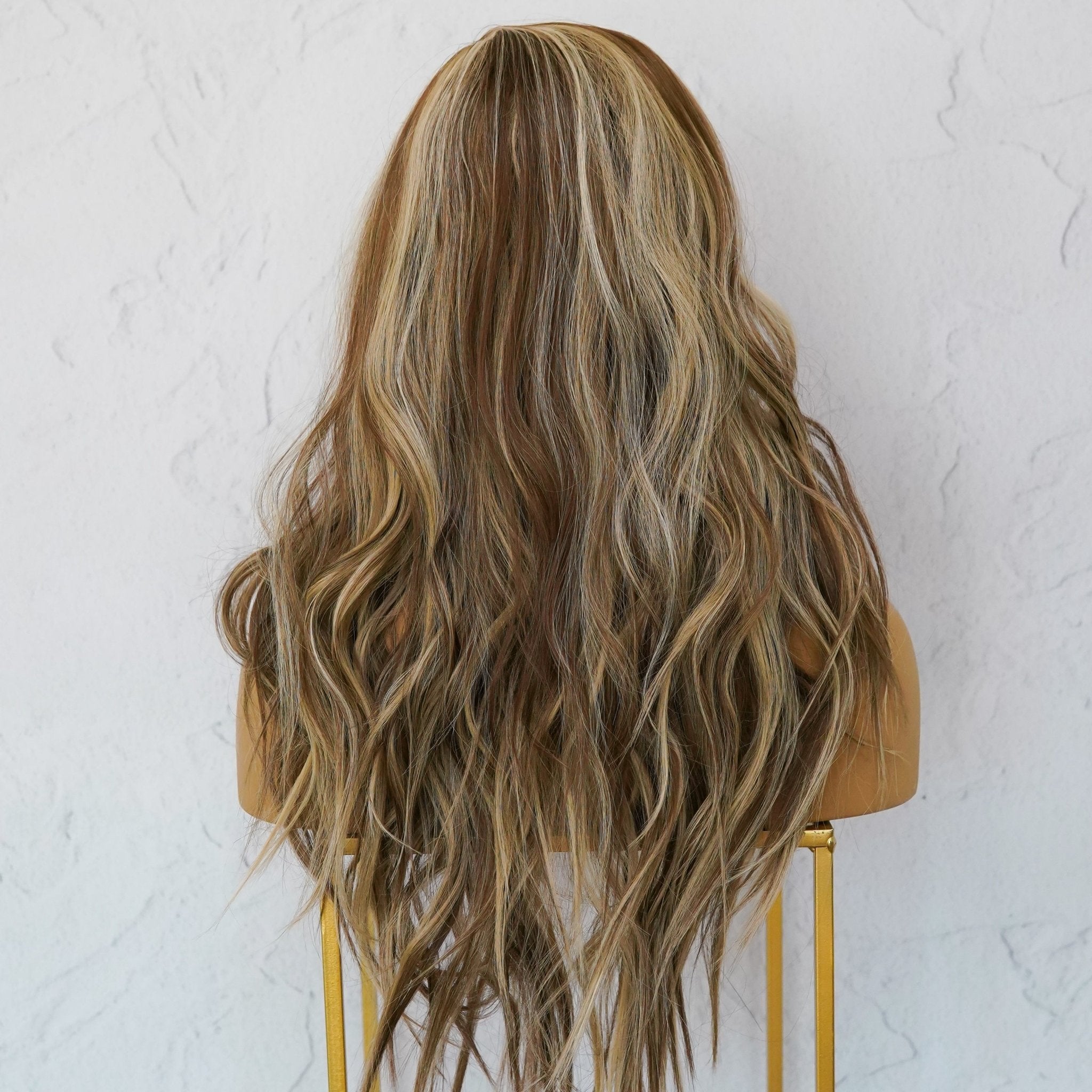 MONTE - Blonde - Lace Front Wig | Brown, 22 Inch, T-Part Lace Front, Synthetic Hair | Milk &amp; Honey Wigs