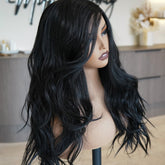 MONTE - Natural Black - Lace Front Wig | Black, 20 Inch, T-Part Lace Front, Synthetic Hair | Milk & Honey Wigs