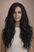 MONTE - Natural Black - Lace Front Wig | Black, 20 Inch, T-Part Lace Front, Synthetic Hair | Milk & Honey Wigs
