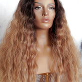 MUSE - Ombre Brown - Lace Front Wig | Brown, 28 Inch+, T-Part Lace Front, Synthetic Hair | Milk & Honey Wigs
