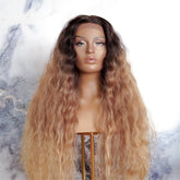 MUSE - Ombre Brown - Lace Front Wig | Brown, 28 Inch+, T-Part Lace Front, Synthetic Hair | Milk & Honey Wigs