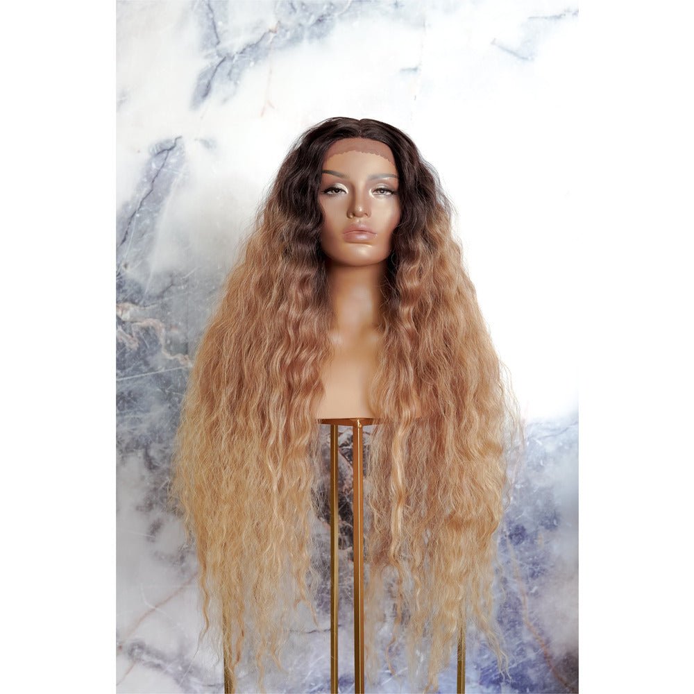 MUSE - Ombre Brown - Lace Front Wig | Brown, 28 Inch+, T-Part Lace Front, Synthetic Hair | Milk &amp; Honey Wigs