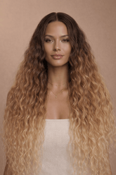 MUSE - Ombre Brown - Lace Front Wig | Brown, 28 Inch+, T-Part Lace Front, Synthetic Hair | Milk & Honey Wigs