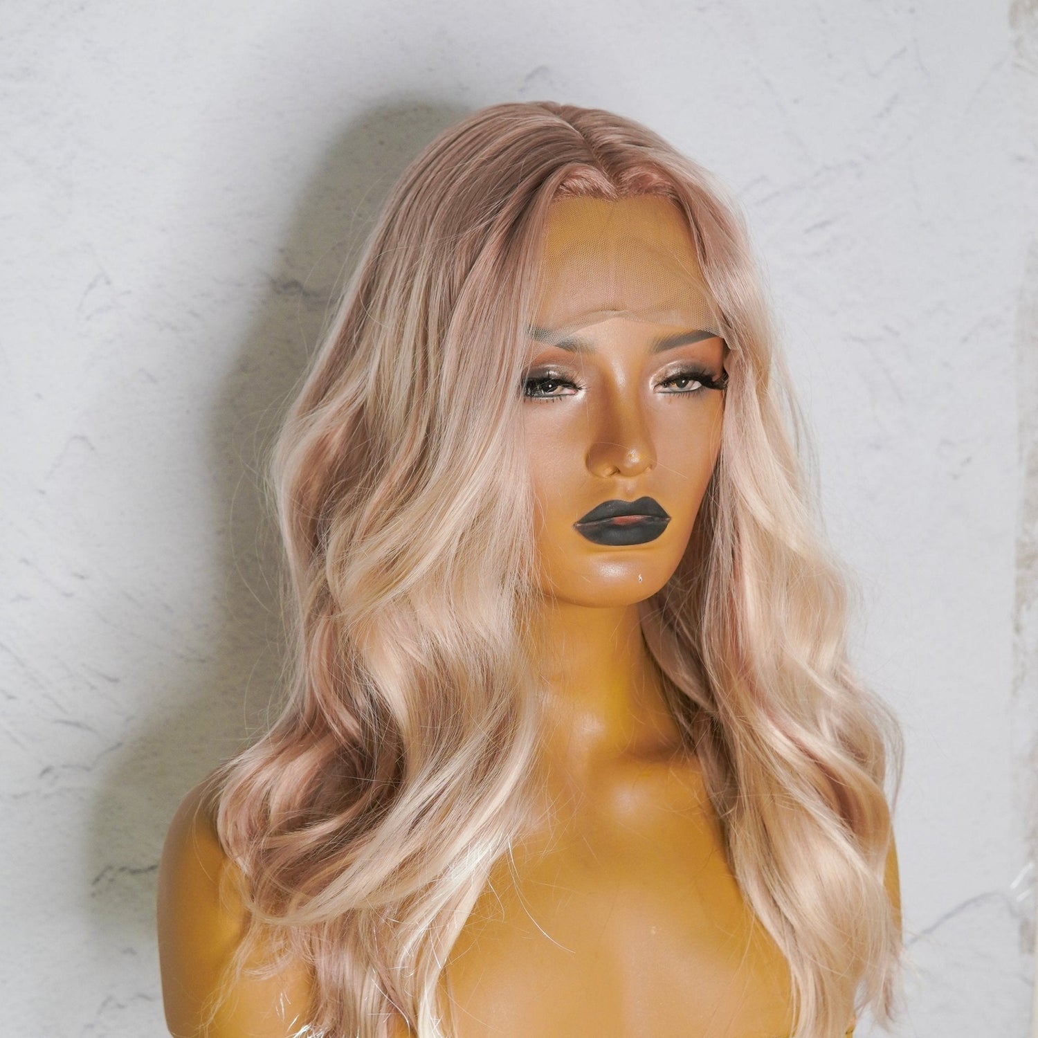 NAOMI - Honey Blonde - Lace Front Wig | Blonde, 20 Inch, T-Part Lace Front, Synthetic Hair | Milk &amp; Honey Wigs