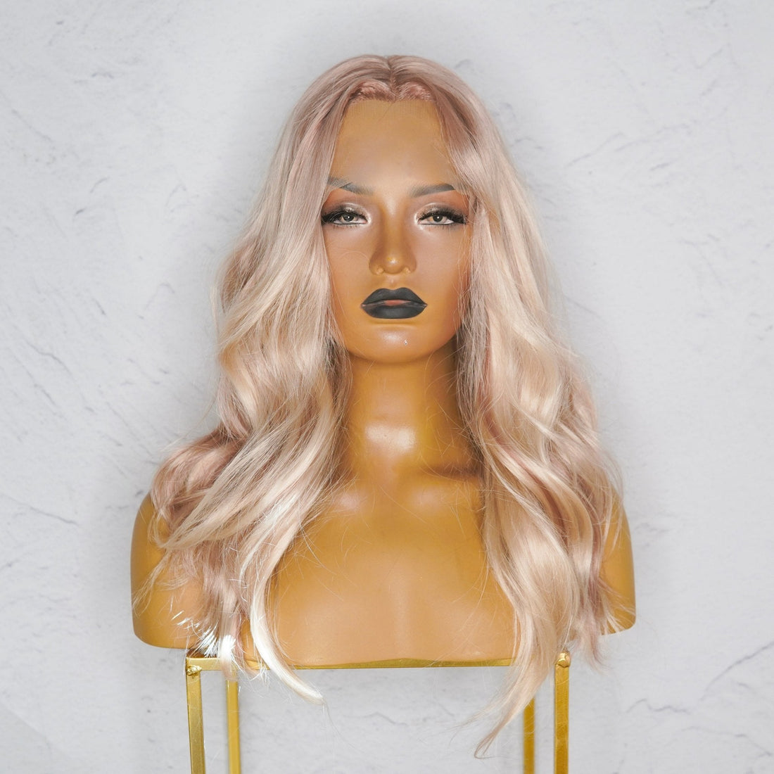 NAOMI - Honey Blonde - Lace Front Wig | Blonde, 20 Inch, T-Part Lace Front, Synthetic Hair | Milk &amp; Honey Wigs