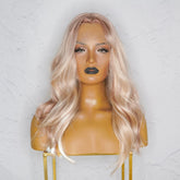 NAOMI - Honey Blonde - Lace Front Wig | Blonde, 20 Inch, T-Part Lace Front, Synthetic Hair | Milk & Honey Wigs