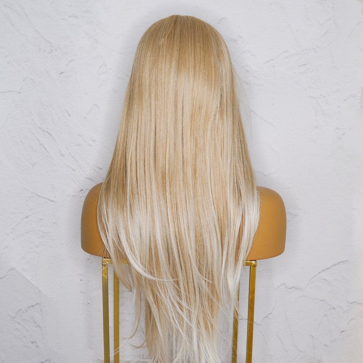 NATALIA - Frosted Blonde - Lace Front Wig | Blonde, 24 Inch, T-Part Lace Front, Synthetic Hair | Milk &amp; Honey Wigs