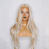 NATALIA - Frosted Blonde - Lace Front Wig | Blonde, 24 Inch, T-Part Lace Front, Synthetic Hair | Milk & Honey Wigs